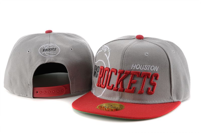 NBA Houston Rockets Grey Red Hats